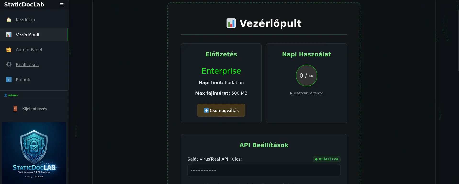 Vezérlőpult